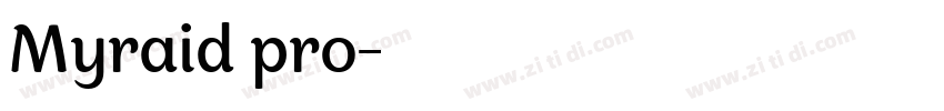 Myraid pro字体转换